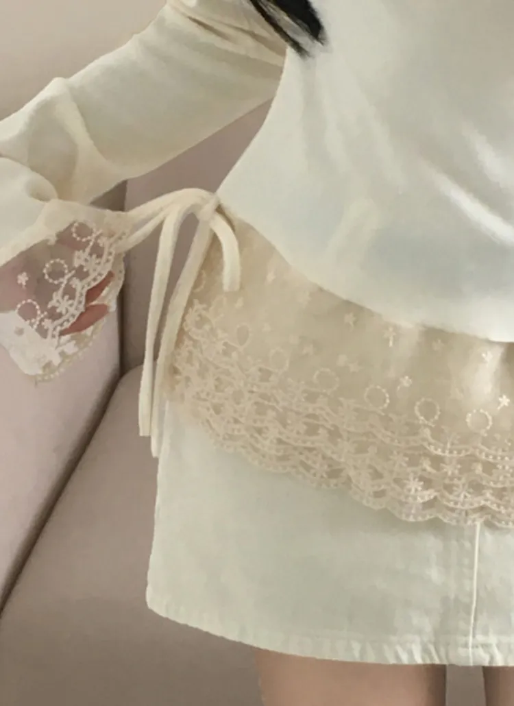 メロウネックアシメフリルヘムTシャツ | creamsugar | 詳細画像3